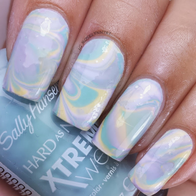 Sally Hansen's Xtreme Wear Electric Summer Watermarble