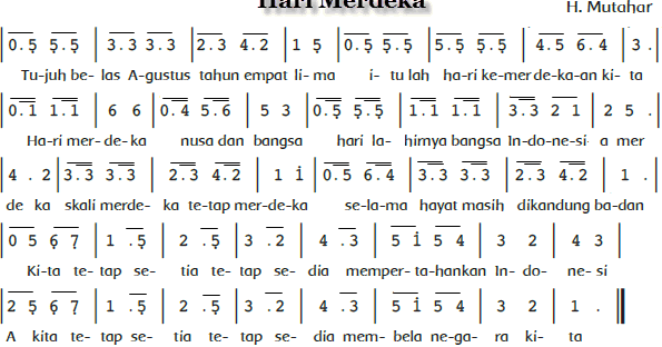Menyanyikan Lagu Hari Merdeka