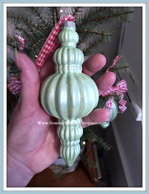 Easy Faux Jadeite Christmas Ornaments-From My Front Porch To Yours