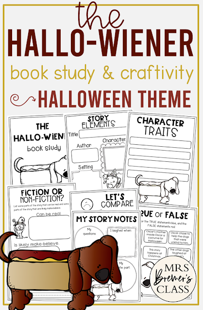The Hallo-Wiener book study activities unit for Halloween with Common Core aligned literacy companion activities and a craftivity for Kindergarten and First Grade The Hallo-Wiener book study activities unit for Halloween with Common Core aligned literacy companion activities and a craftivity for Kindergarten and First Grade