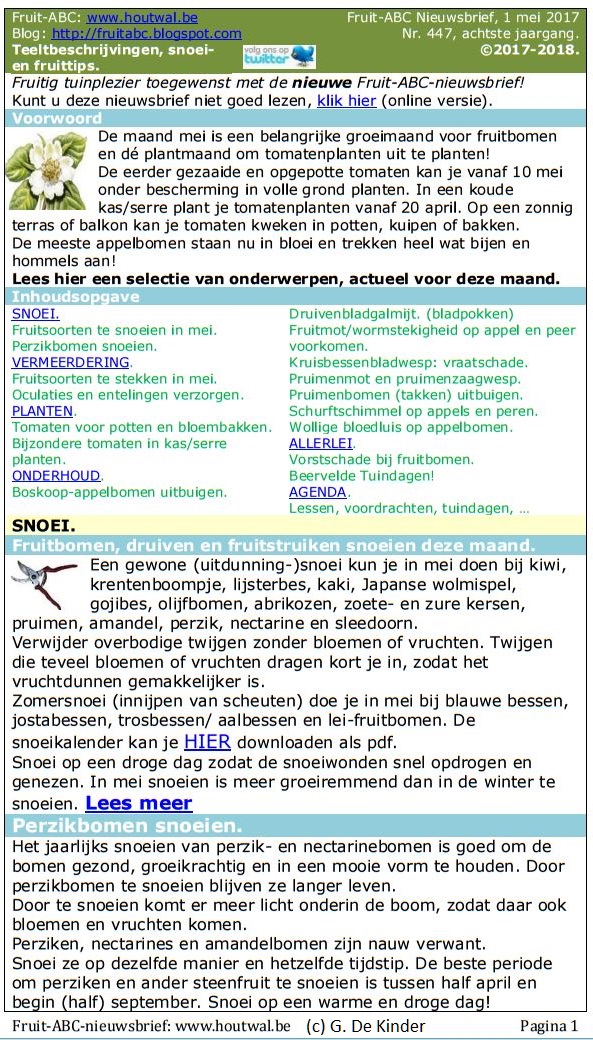 Inheems en uitheems fruit FruitABCNieuwsbrief van 1 mei