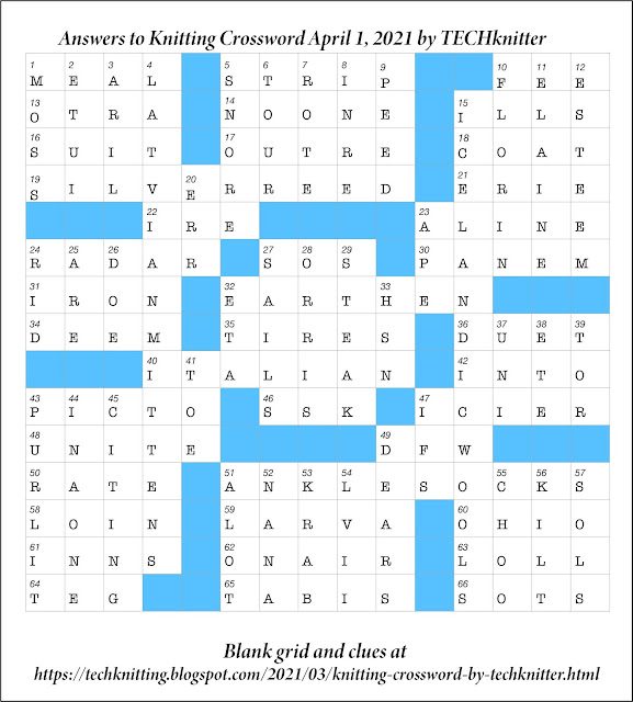 TECHknitting Knitting crossword (by TECHKnitter)