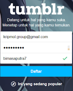 cara membuat blog di tumblr