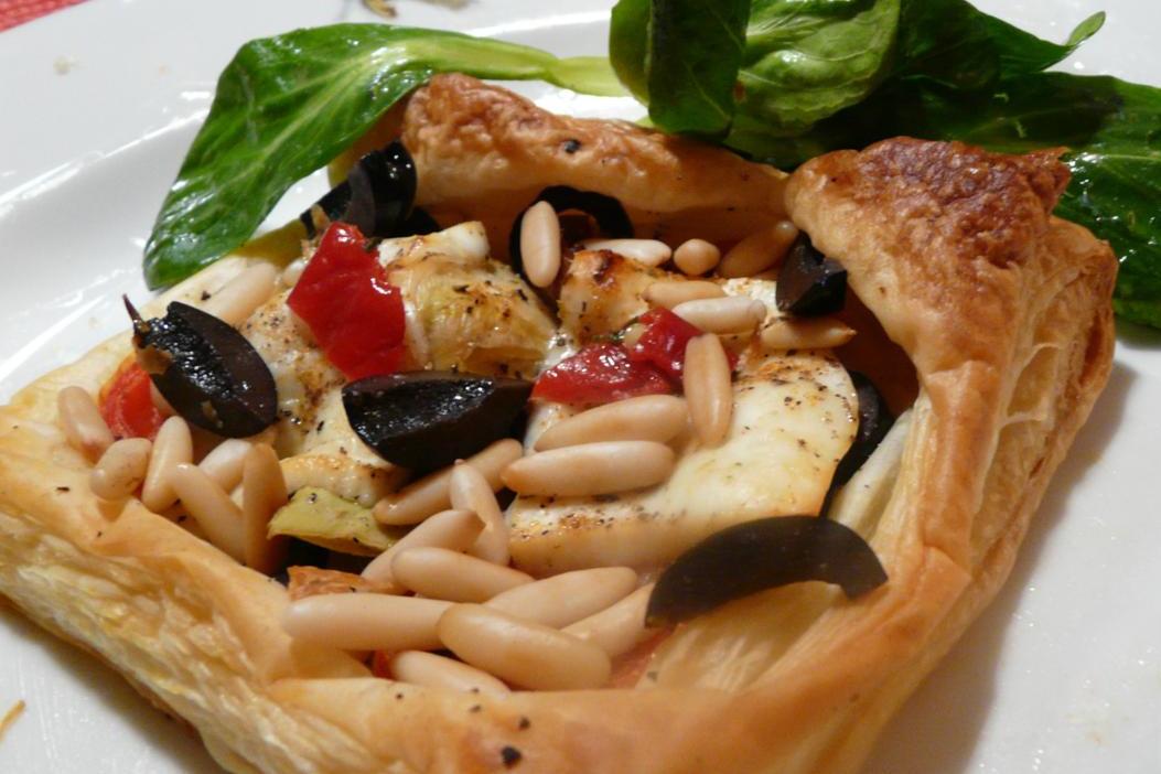 Kulinarische Welten zu Fisch- und Meeresfrucht: Tomaten Ziegenkäse Tarte