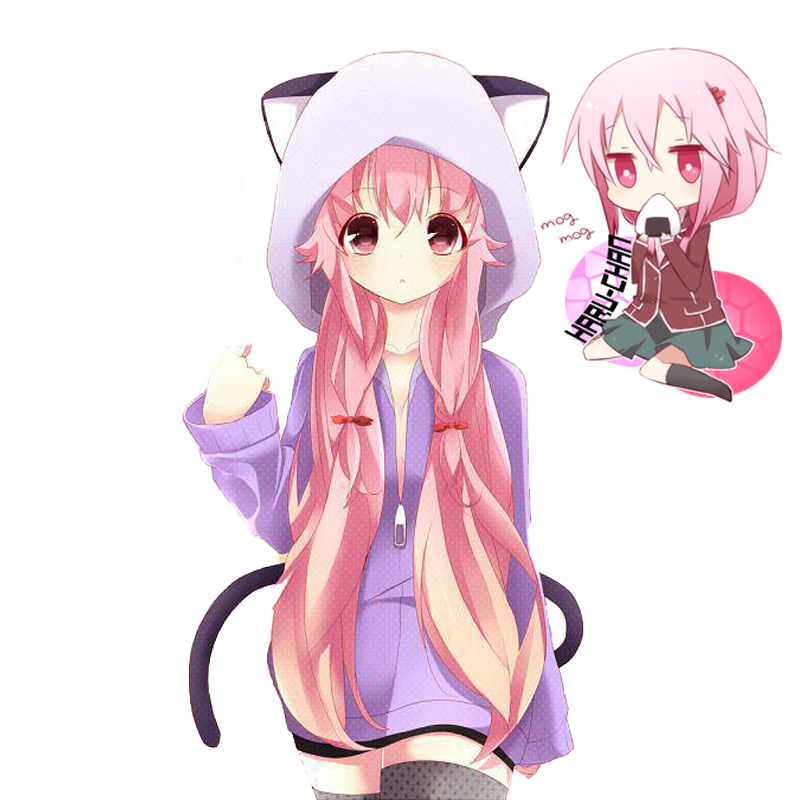 makemesmile661's request (Yuno Gasai Neko) Minecraft Skin