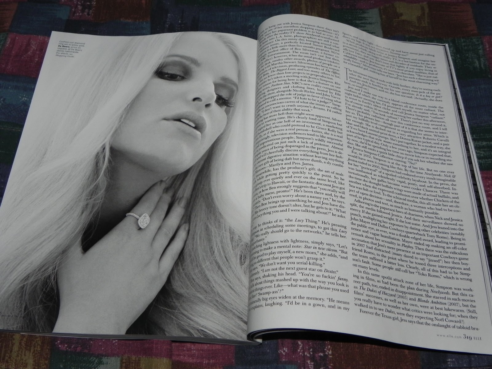 Publicafé Collection: Revista Elle Jessica Simpson (capa 
