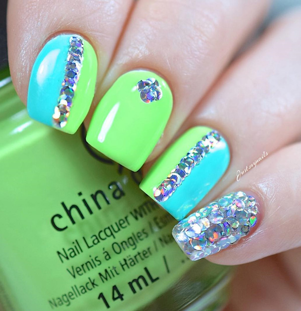 25+ Green Nail Art Ideas For Summer