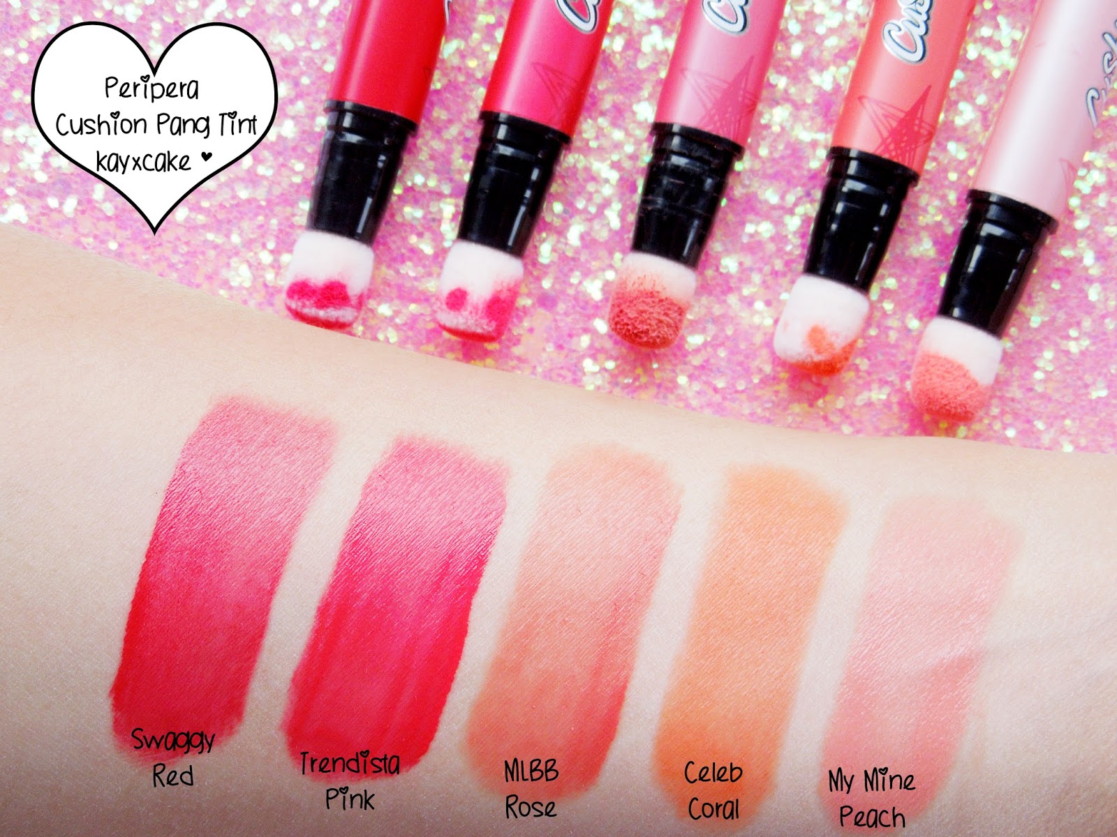 Kay Cake Beauty Peripera Cushion Pang Tint ♡ Review + Swatches