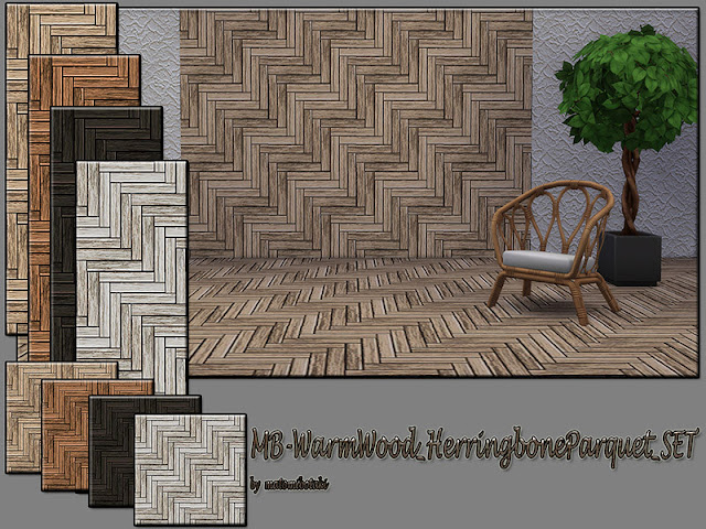 Комплекты деревянных покрытий пол+стена для Sims 4 со ссылкой для скачивания