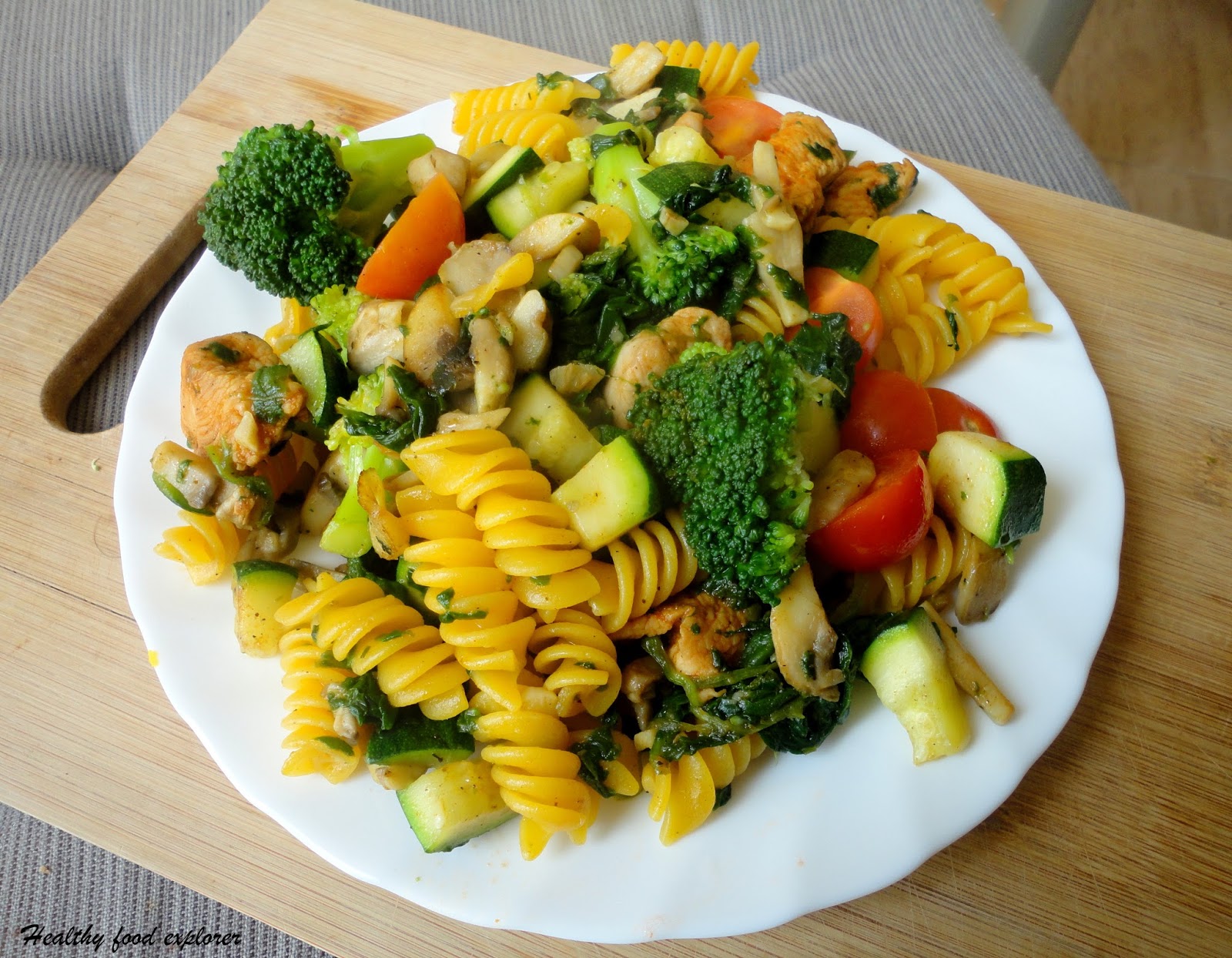 Healthy food explorer : Szybki i zdrowy obiad - makaron z warzywami i ...