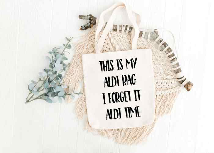 Reusable Shopping Bag SVG File (Aldi Grocery Store Bag) Koti Beth