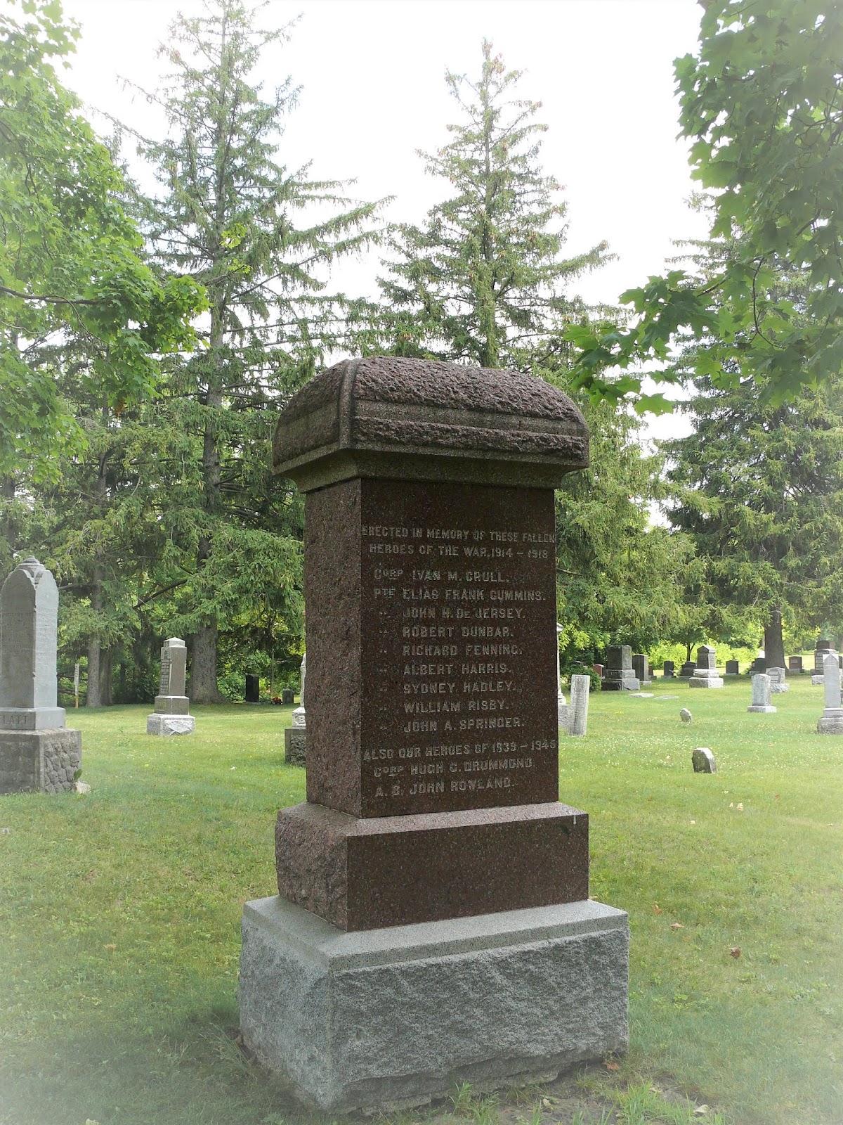 Ontario War Memorials Millgrove