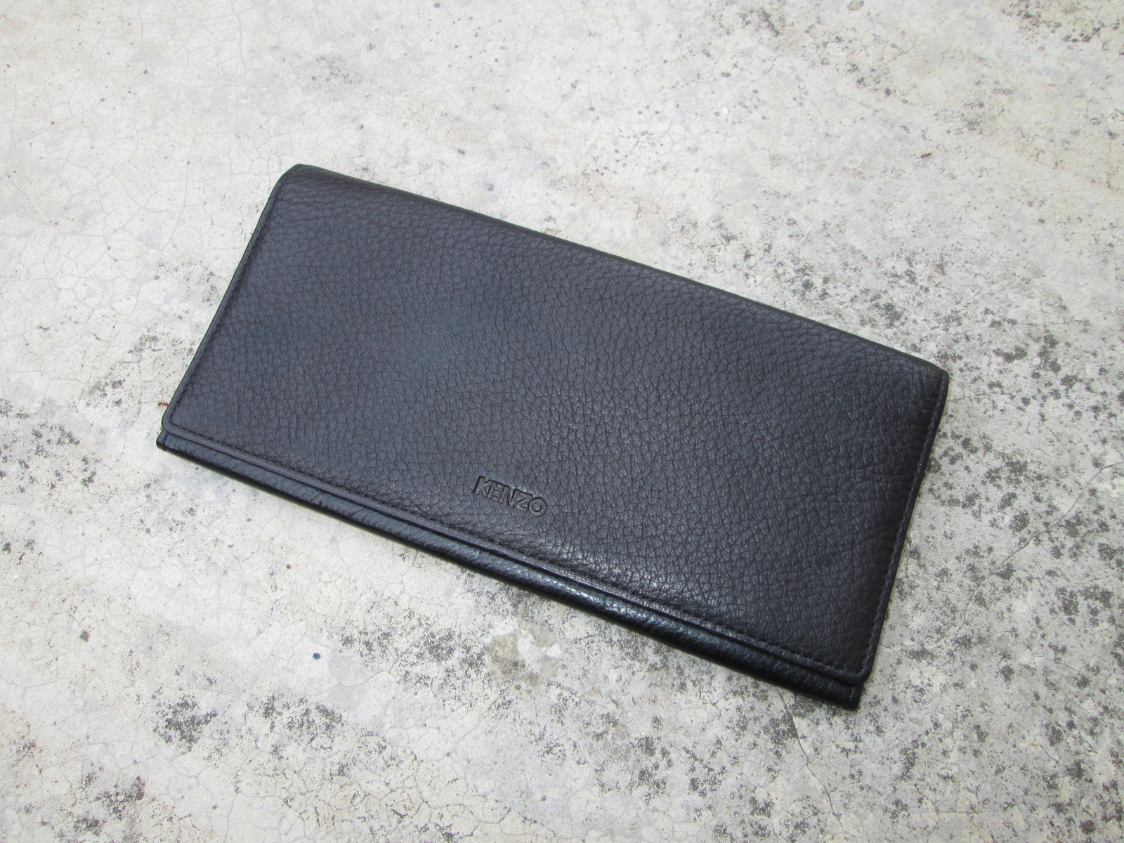 d0rayakEEbaG Authentic KENZO Paris Black Leather Long Wallet(SOLD)