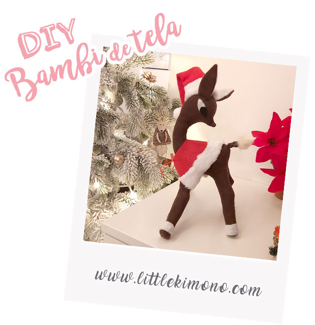 Bambi de tela navideño