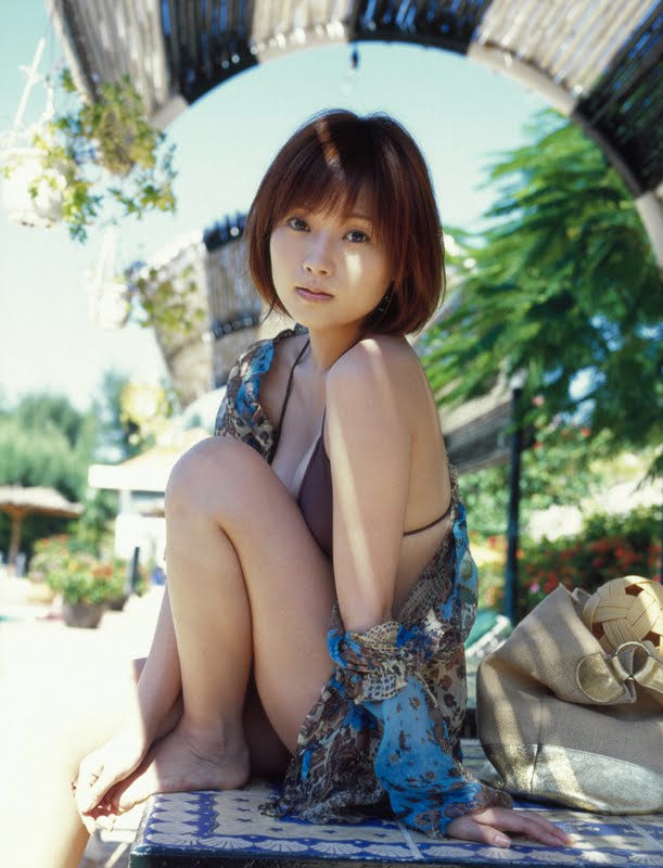 Natsumi Abe On The Beach In Nice Dress Sexy Japanese Girls
