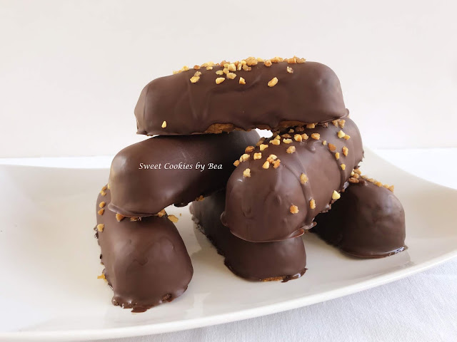 Bizcochitos de calabaza con cobertura de chocolate