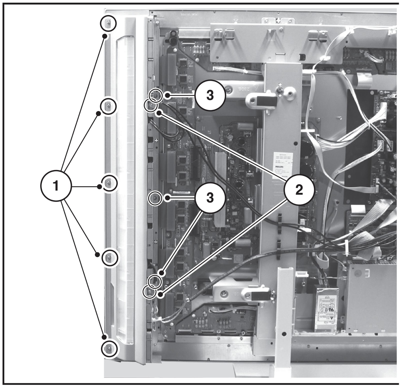 Electro help PHILIPS 42PF7320 PLASMA TV DISASSEMBLE PROCEDURE