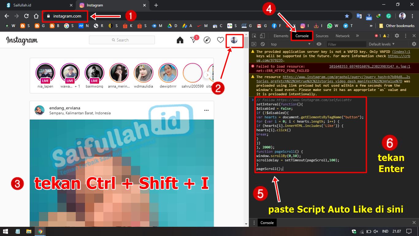 Cara Auto Like Semua Foto Teman Di Beranda Instagram Saifullah Id