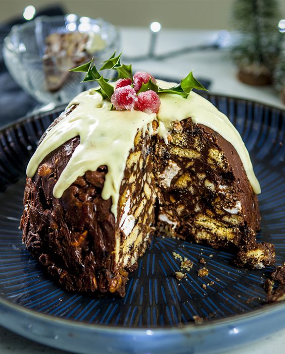 Christmas pudding fridge cake Healthy Food Ideas