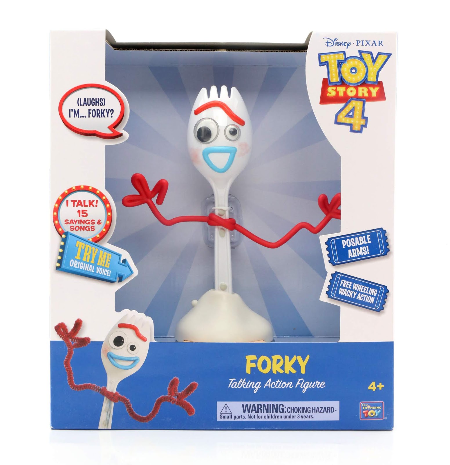 Dan the Pixar Fan: Toy Story 4: Forky Talking Action Figure (by Thinkway  Toys)