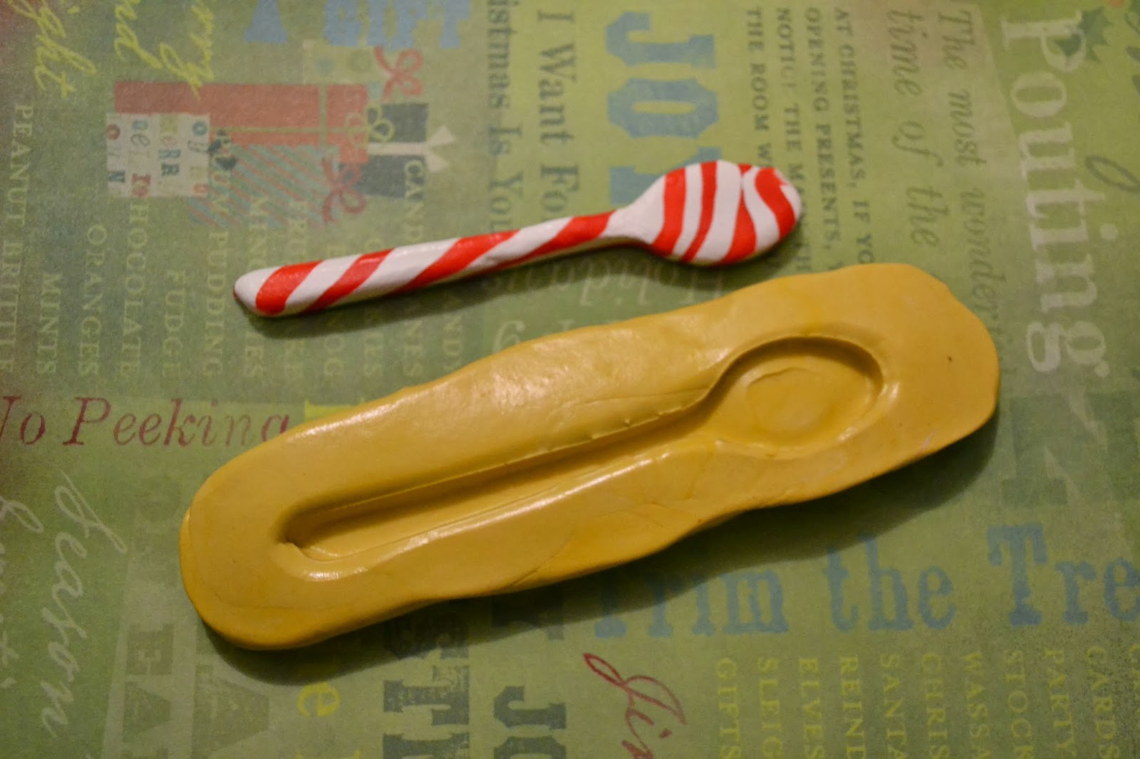 Closet Crafter Using Peppermint Spoons to Make a Mold
