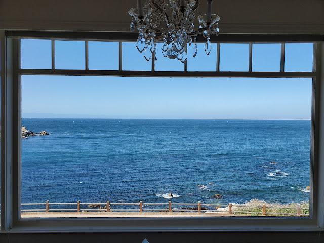 Image looking out window to Monterey Bay