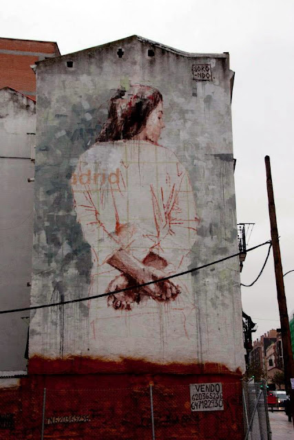 New Street Art Mural By Borondo In The District of Tetuan in Madrid, Spain.6