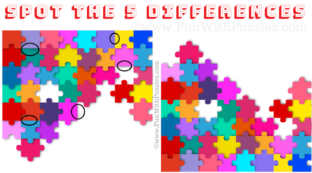 Spot the 5 Differences: Jigsaw Puzzle Challenge Answer