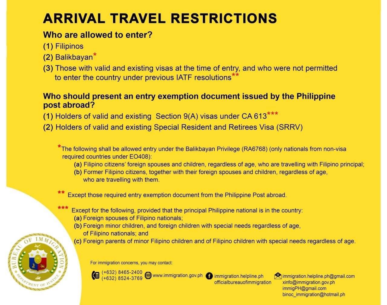 philippines travel rules