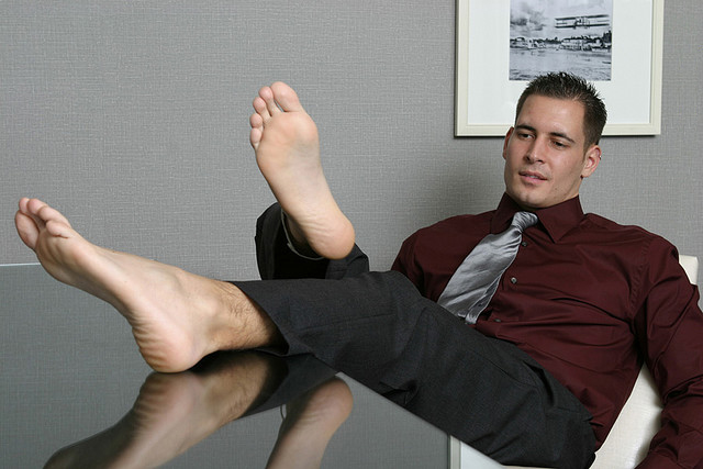 Straight Jock Feet Barefoot Executive STUD