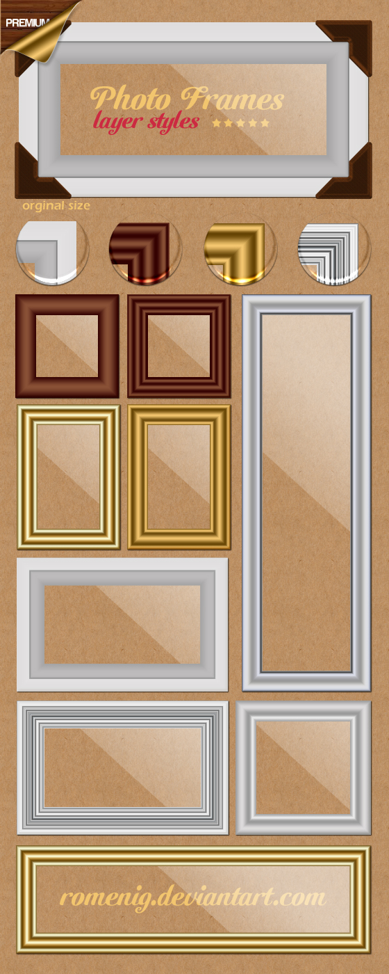 Efeito Photo Frames Premium Layer Styles