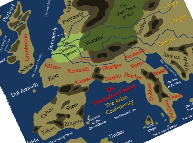 Tharkallan Empire map