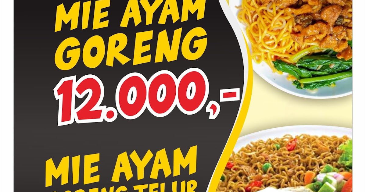 Contoh Spanduk Mie Ayam  Goreng Mie  Ayam  Goreng Telur 