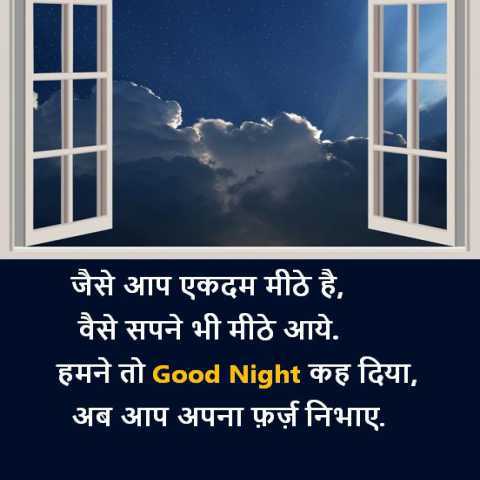 Cute Good Night Quotes In Hindi