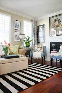 Ideas for Choosing a Living Room Rugs Area to Look Artful 3 black%2Bwhite