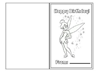 Happy birthday greeting card coloring page
