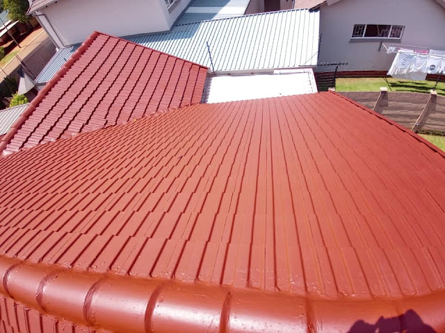 Tile roof waterproofed and painted