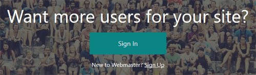 Bing Webmaster Tools Signup