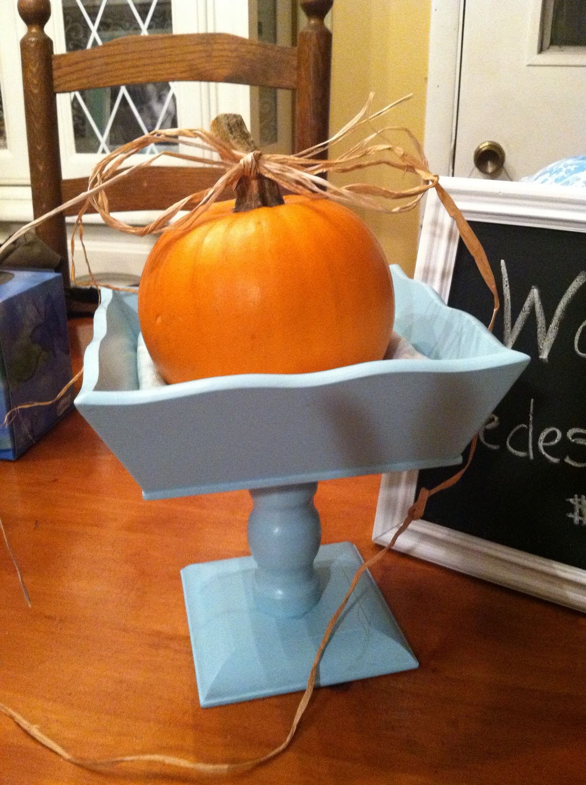 The Blessed Nest Wooden Pedestal Bowl For Sale