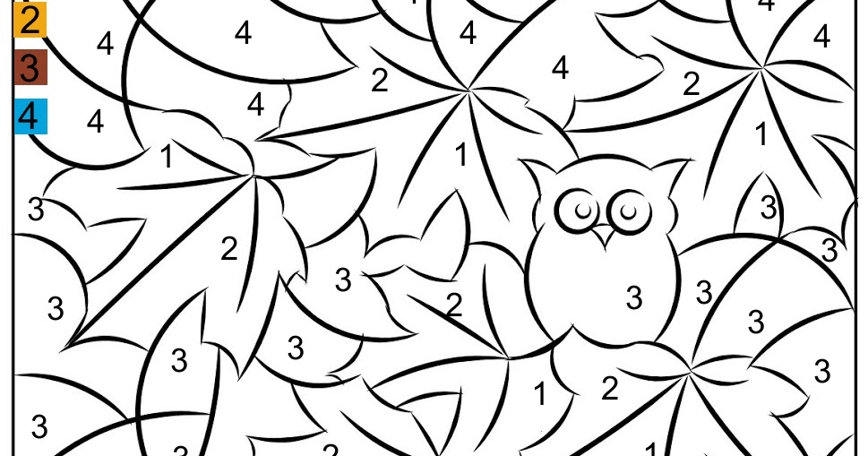 Nicole's Free Coloring Pages: COLORBY NUMBER * AUTUMN