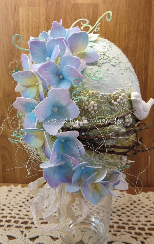 Liz S Creative Corner Foamiran Hydrangea Styled Flowers On A