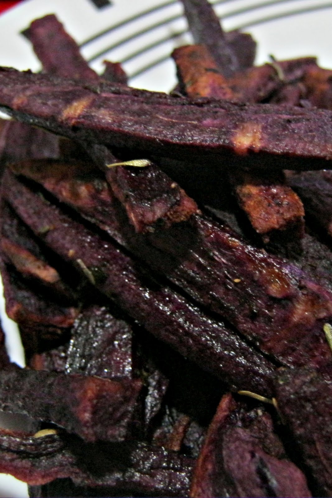 Cast Asparagus Oven Baked Purple Sweet Potato Fries