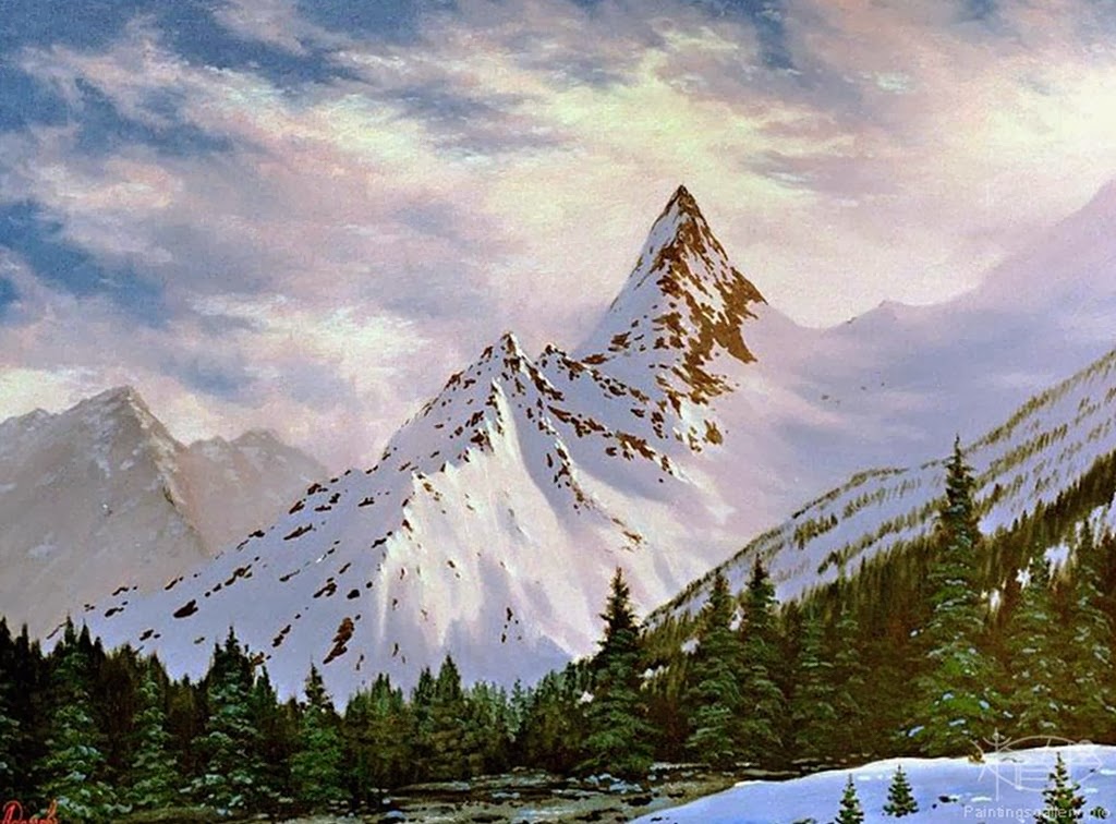 Гора тютчева. «Горные вершины» резерваж. Горы живопись. Горный пейзаж живопись.