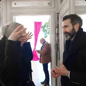 Eleonora de Gray and Daniel Roseberry, artistic director of Schiaparelli Fall-Winter 2020-2021 Paris by RUNWAY MAGAZINE