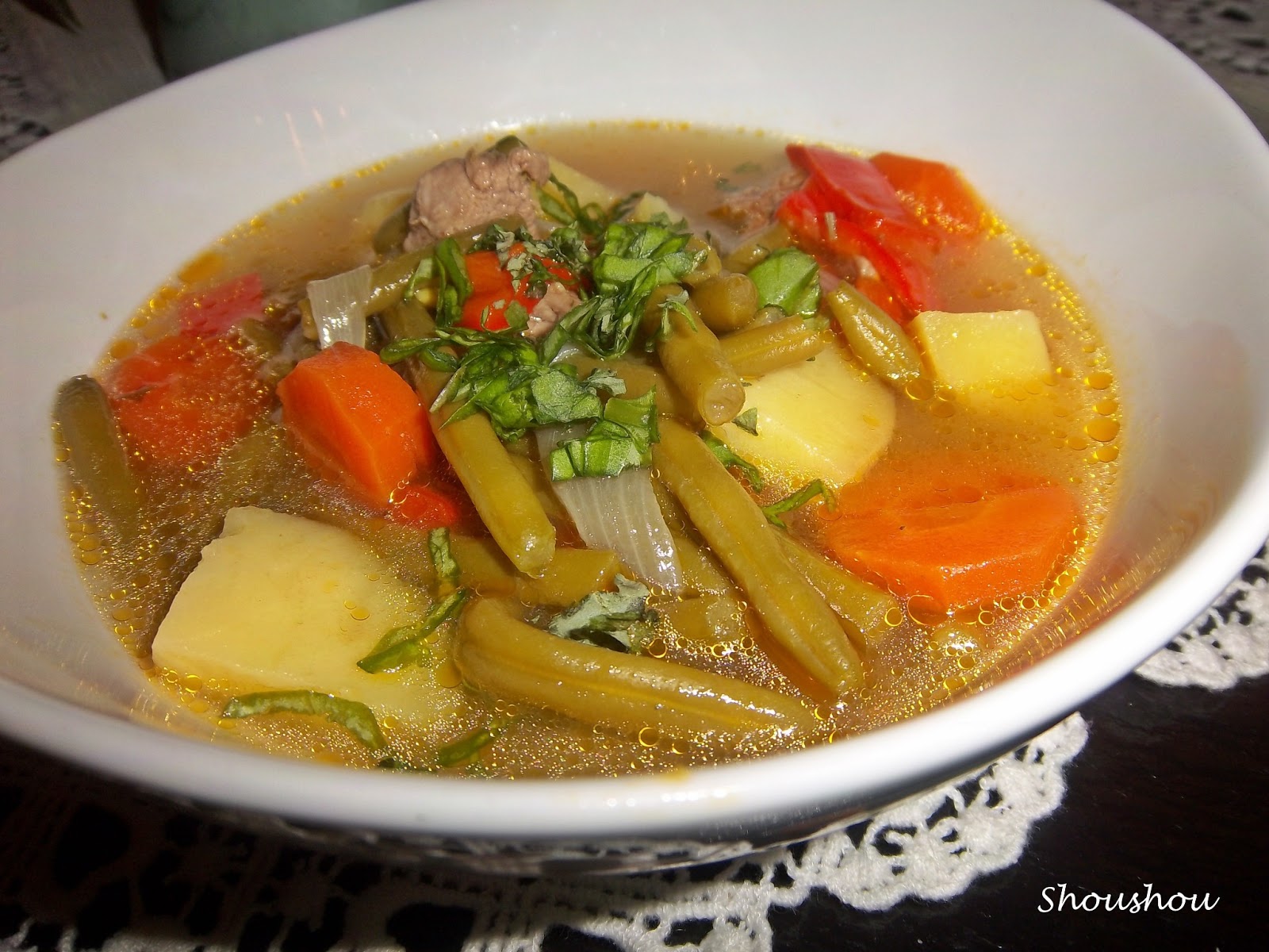 Grüne Bohnen Topf mit Lamm Grüne Bohnen Topf mit Lamm