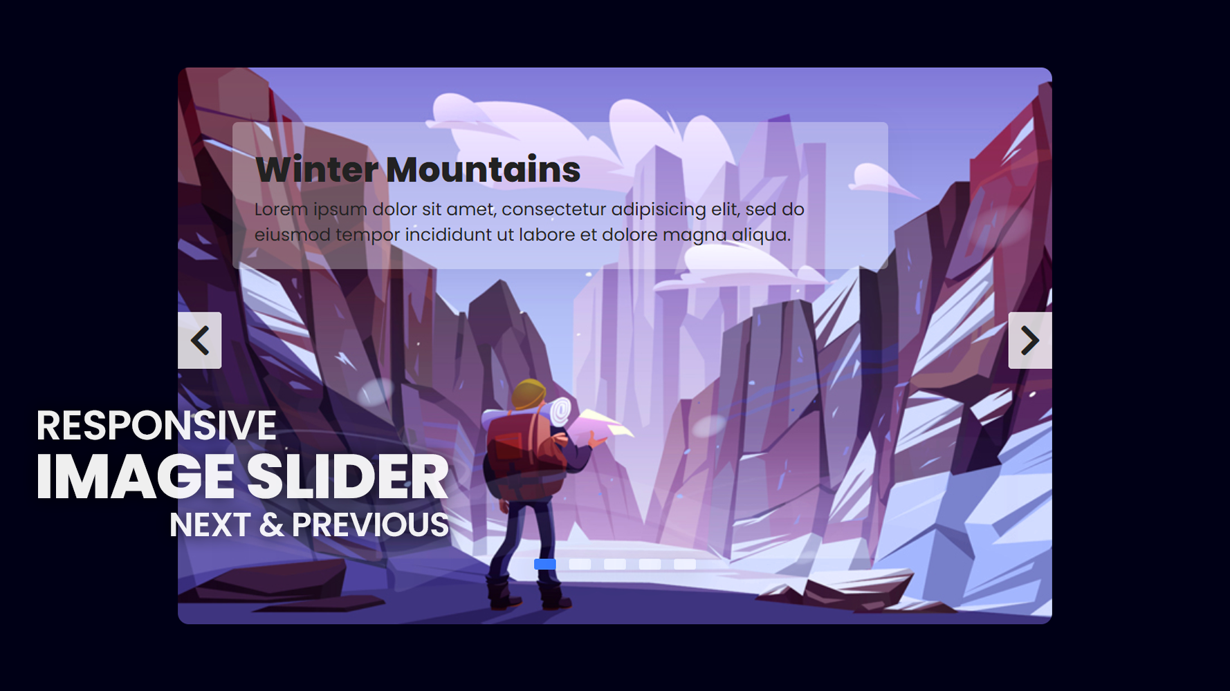 Responsive Image Slider With Next & Previous Buttons | Autoplay - Pause/Play  - HTML CSS & Javascript | Coding Snow | Creative Web Design Tutorials -  Html, Css & Javascript