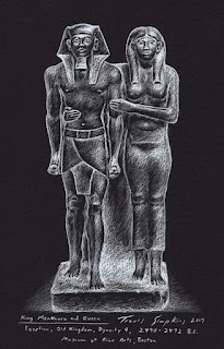 King Menkaura and Queen. Ancient Egypt. Museum of Fine Arts, Boston. by Travis Simpkins