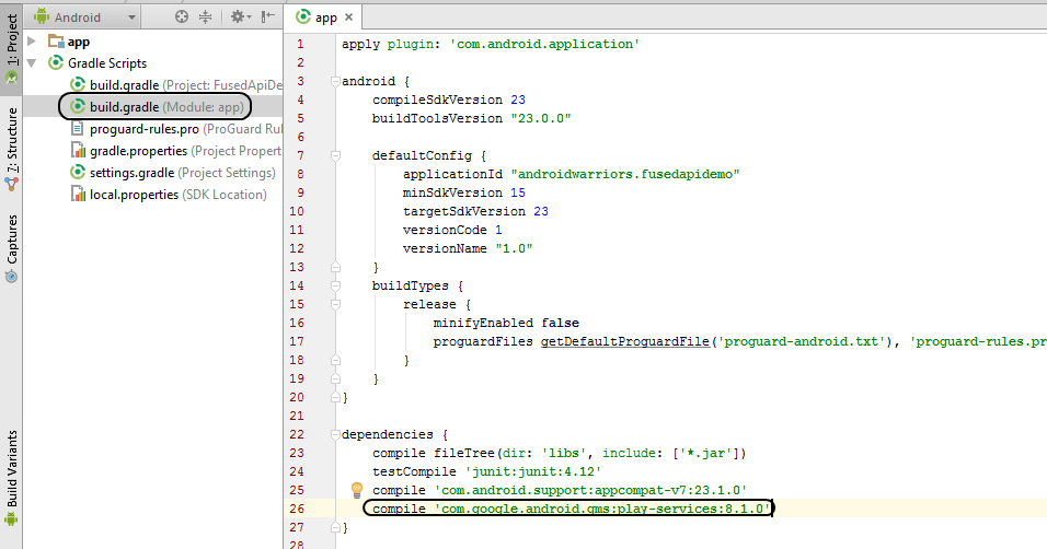 Android Developer India Fused location provider api example