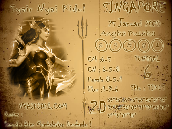 Syair Nyai SINGAPORE 25 Januari 2020