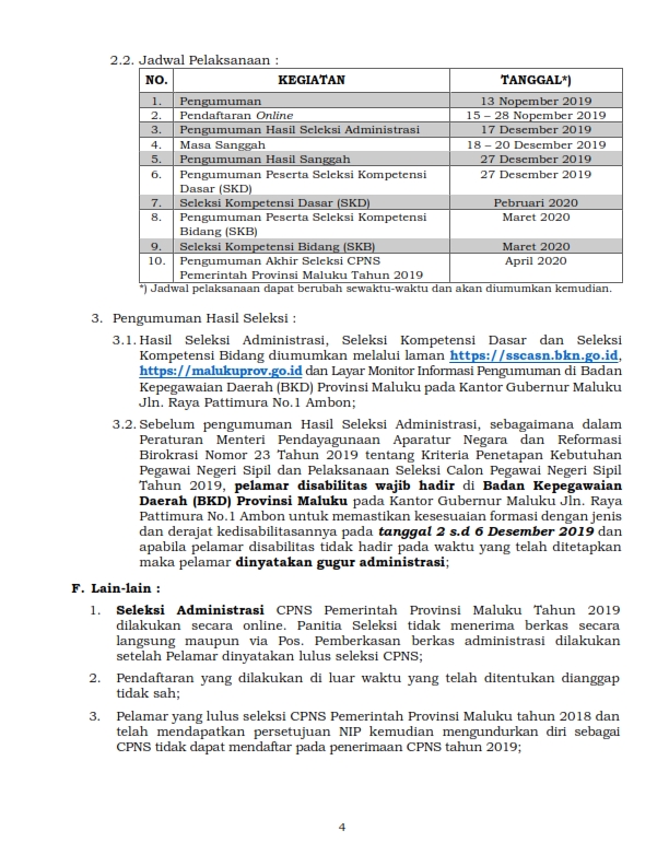 Lowongan cpns pemerintah provinsi maluku tahun 2021 rekrutmennet